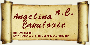 Angelina Capulović vizit kartica
